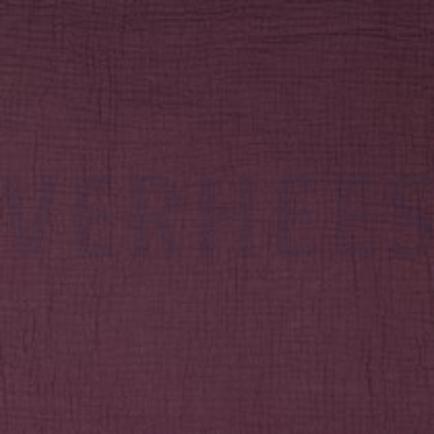DOUBLE GAUZE GOTS AUBERGINE (thumbnail)