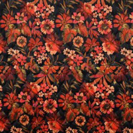 STEPPED VELVET DIGITAL FLOWERS FLAME ORANGE (thumbnail)