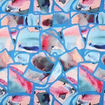 COTON SATIN DIGITAL RESONATE NEON NERIDA HANSEN BLEU (thumbnail)