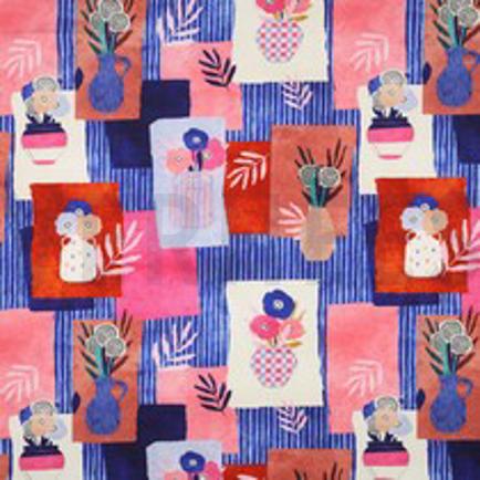 CANVAS DIGITAAL TOSSED VASES NERIDA HANSEN HEMELSBLAUW (thumbnail)