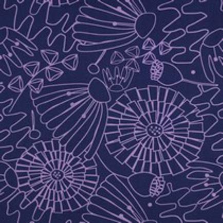 FIJNGEWEVEN KATOENEN POPLIN EDEN NERIDA HANSEN MARINEBLAUW (thumbnail)