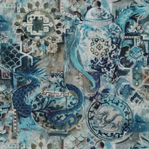 CANVAS DIGITAL ORIENTALISCH PETROL (thumbnail)