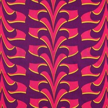 COTTON SATIN ABSTRACT FLOWERS DARK PURPLE (thumbnail)