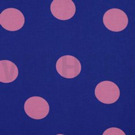 FLANELLE POIS BLEU COBALT (thumbnail)
