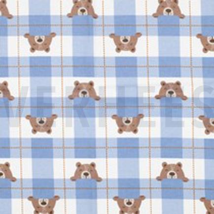 FLANEL BEREN RUITEN JEANSBLAUW (thumbnail)