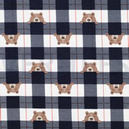FLANEL BEREN RUITEN MARINEBLAUW (thumbnail)