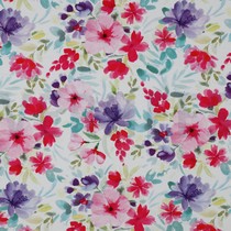 JERSEY DIGITAL FLEURS AQUARELLE BLANC (thumbnail)