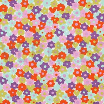 JERSEY BLUMEN ROT/LIMETTE (thumbnail)