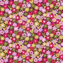 JERSEY FLEURS VERT/ROSE (thumbnail)