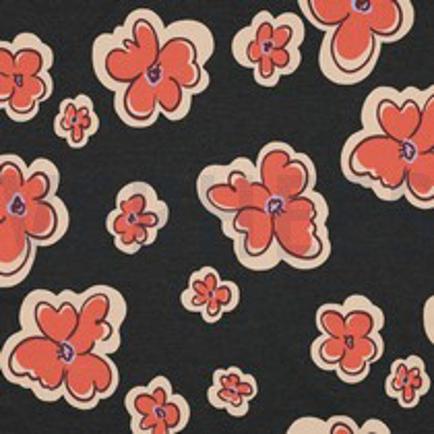 JERSEY MELIERT BLUMEN ANTHRAZIT MELIERT (thumbnail)