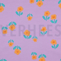 FRENCH TERRY FLEURS LAVANDE (thumbnail)