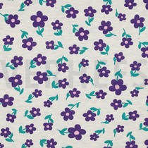 SWEAT MELANGE BLUMEN ECRU MELIERT (thumbnail)