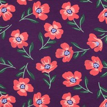 SOFT SWEAT BLUMEN BORDEAUXROT (thumbnail)