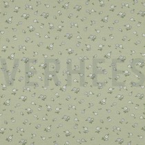 JERSEY GAUFRÉ FLEURS SAUGE (thumbnail)