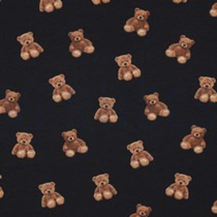 JERSEY GOTS DIGITAL TEDDYBÄREN MARINEBLAU (thumbnail)