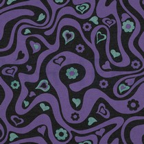 SWEAT MELANGE GLITZER RETRO BLUMEN ANTHRAZIT MELIERT (thumbnail)