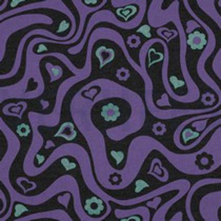 SWEAT MELIERT GLITZER RETRO BLUMEN ANTHRAZIT MELIERT (thumbnail)