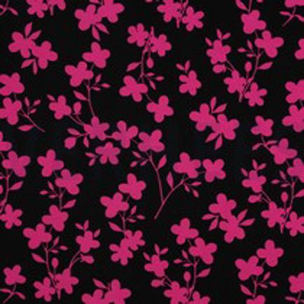 VISCOSE ROSELLA STRETCH BLOEMEN ZWART (thumbnail)