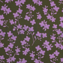 VISCOSE ROSELLA STRETCH FLOWERS ARMY GREEN (thumbnail)