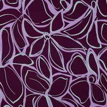 VISCOSE ROSELLA STRETCH ABSTRACT FLOWERS PURPLE (thumbnail)