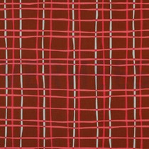 POPELINE DE COTON FLEURS & CARREAUX CARAMEL (thumbnail)