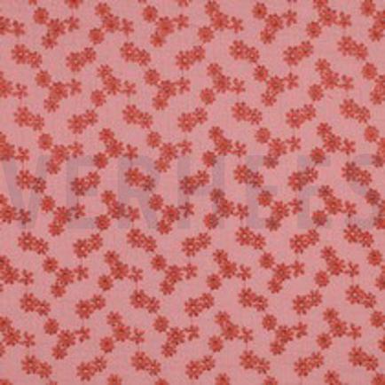 DOUBLE GAUZE EMBROIDERY FLOWERS BLUSH (thumbnail)