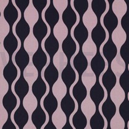 LENZING™ ECOVERO™ ABSTRACT NAVY/MAUVE (thumbnail)