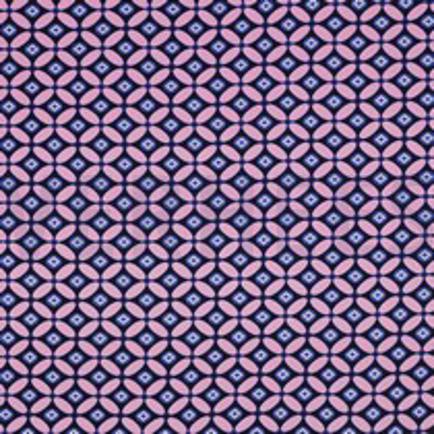 LENZING™ ECOVERO™ RETRO DONKERBLAUW/LICHTROZE (thumbnail)