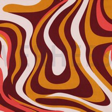 COTTON SATIN ABSTRACT BURGUNDY (thumbnail)