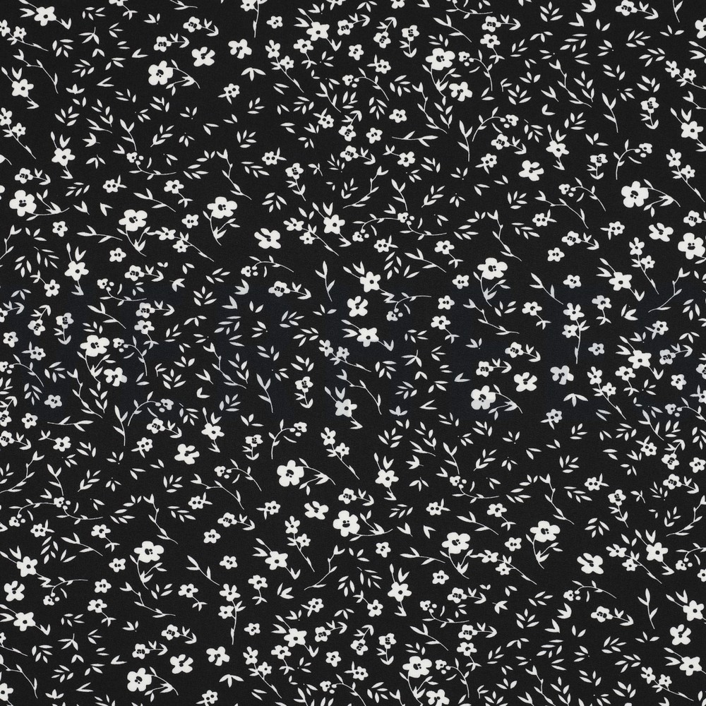 MAGNOLIA STRETCH BLUMEN SCHWARZ (thumbnail)