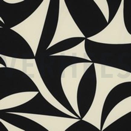 MAGNOLIA STRETCH GEOMETRISCH ZWART (thumbnail)