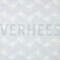 DOUBLE GAUZE EMBROIDERY FLOWERS WHITE (thumbnail)