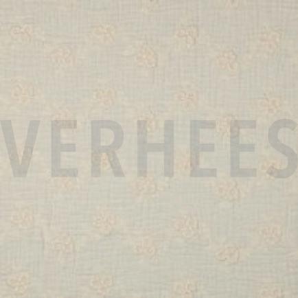 DOUBLE GAUZE EMBROIDERY FLOWERS NATURAL (thumbnail)