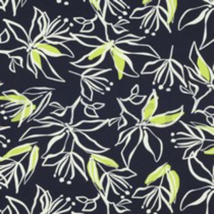 MAGNOLIA STRETCH BLOEMEN MARINEBLAUW (thumbnail)