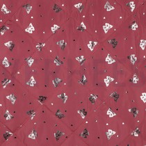 MATELASSÉ PAPILLON ARGENTÉ ROSE FONCÉ (thumbnail)