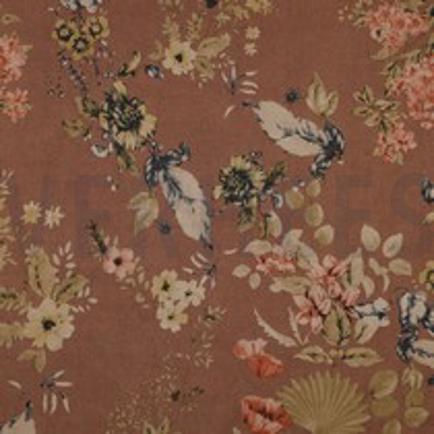 SUEDE STRETCH BLOEMEN HAZELNOOT (thumbnail)