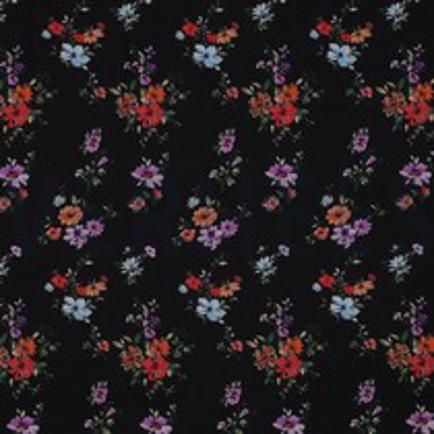 VISCOSE RADIANCE DIGITAL FLEURS NOIR (thumbnail)