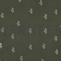 MUSSELIN STICKEREI KAKTUS GRÜN (thumbnail)