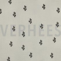 MUSSELIN STICKEREI KAKTUS NATUR (thumbnail)