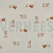 MUSSELIN STICKEREI HUNDE ECRU (thumbnail)