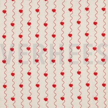 MUSSELIN GESTEPPT HERZEN NATUR (thumbnail)