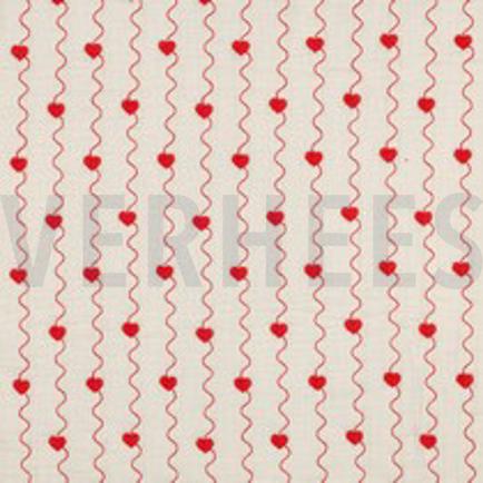DOUBLE GAUZE STEPPED HEARTS NATURAL (thumbnail)