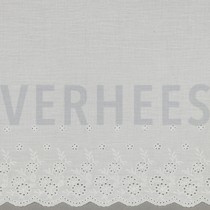 MUSSELIN EINSEITIGER RAND EINSEITIGE BOGENKANTE WEISS (thumbnail)