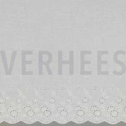 DOUBLE GAUZE ONE-SIDE BORDER ONE-SIDE SCALLOP WHITE (thumbnail)