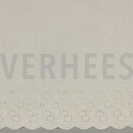 DOUBLE GAUZE ONE-SIDE BORDER ONE-SIDE SCALLOP NATURAL (thumbnail)