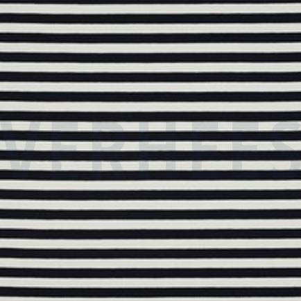 FRENCH TERRY GARNGEFÄRBT STREIFEN MARINEBLAU (thumbnail)