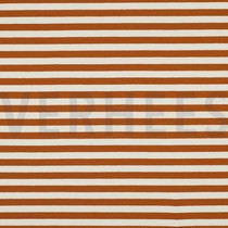 FRENCH TERRY GARNGEFÄRBT STREIFEN HELLBRAUN / OFFWHITE (thumbnail)