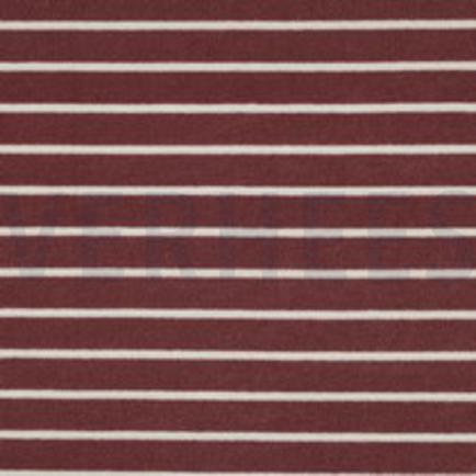 COTTON TOWELLING YARN DYED STRIPES MAUVE/ECRU (thumbnail)