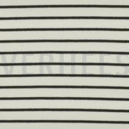 COTTON TOWELLING YARN DYED STRIPES ECRU/ARMY GREEN (thumbnail)