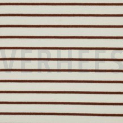 COTTON TOWELLING YARN DYED STRIPES ECRU/CAMEL (thumbnail)